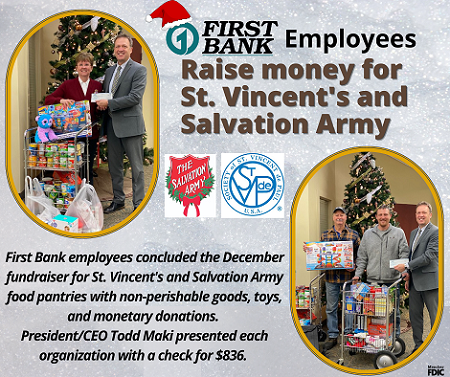 Photo of bank personnel volunteering their time